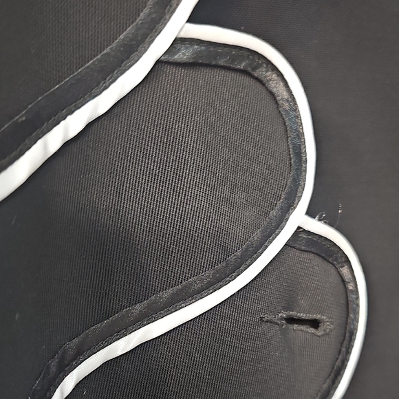 Vintage Victor Costa Black White Sculptured Scalloped Wing Jacket Large - Picture 8 of 11